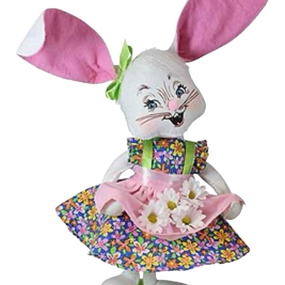2 Annalee 12" Easter Parade Boy And Girl Bunny Rabbit In Blue Felt NWT 2019-2020 - Picture 4 of 16